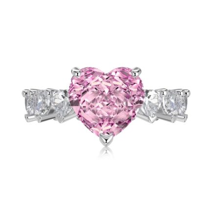 Anillo corazón y circones