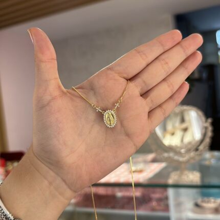 Cadena virgencita en Oro laminado