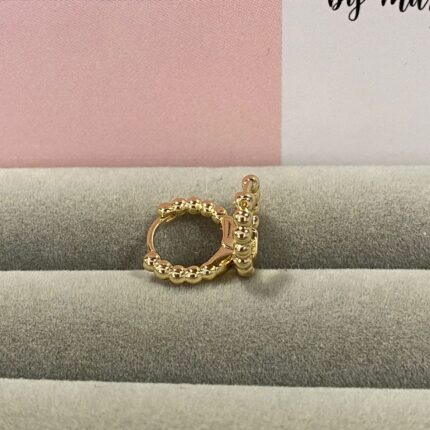 Candongas perlas doradas medianas