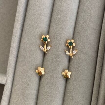 Set Topos Flor esmeralda y mini florecita